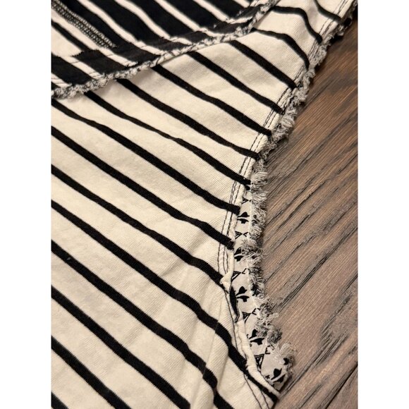 White Birch Black & White Striped Flowy Top Size 1XL Cotton & Rayon Blend Boho - Picture 11 of 13